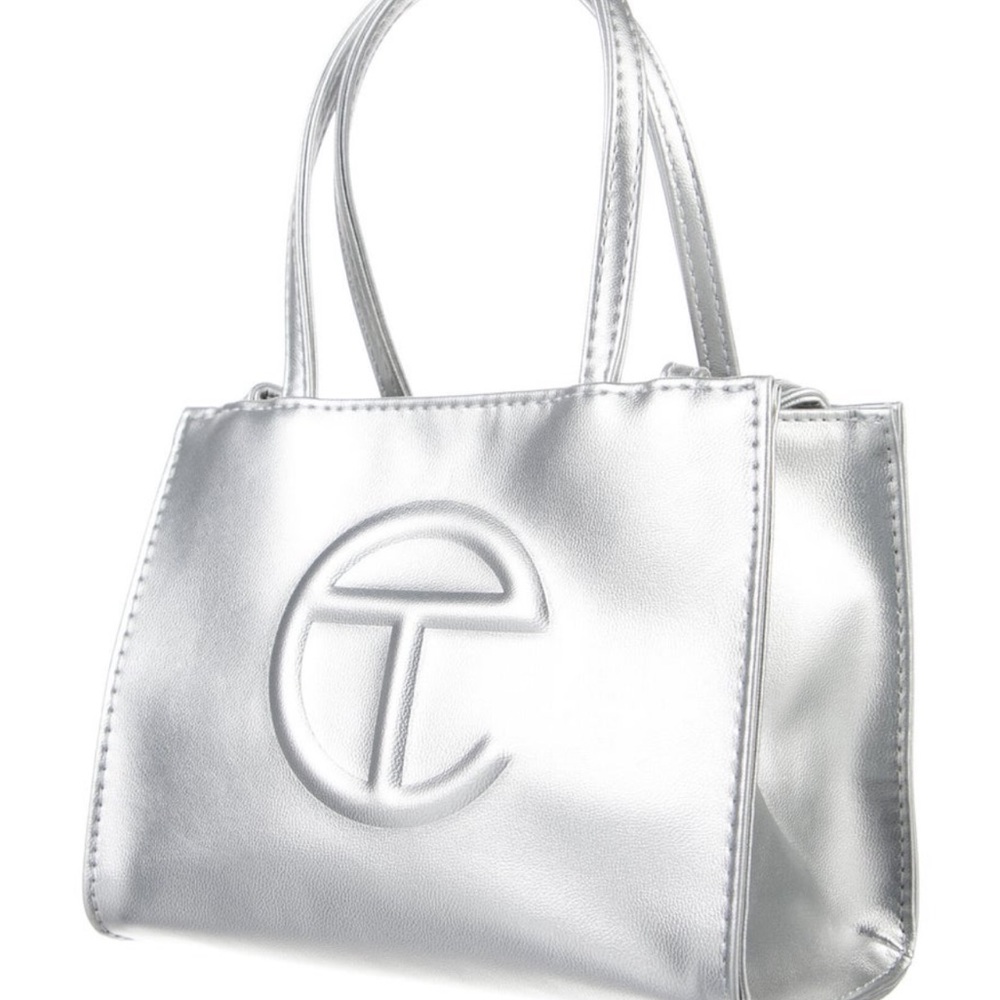 Telfar Silver Shopping Bag - Picture 1 of 9
